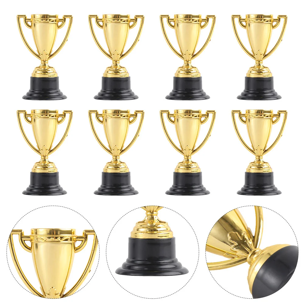 

8/10/16/20pcs Mini Plastic Gold Reward Trophy Cup Soccer Medals Prize Cup Early Educational Kids Mini Children's Toys For Kids