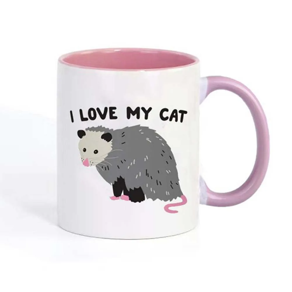 

Кофейная кружка «I Love My Cat», кружки Opossum, кофейная посуда, посуда для напитков, столовая посуда, подарки друзьям, чайная чашка, виски, пивные кружки