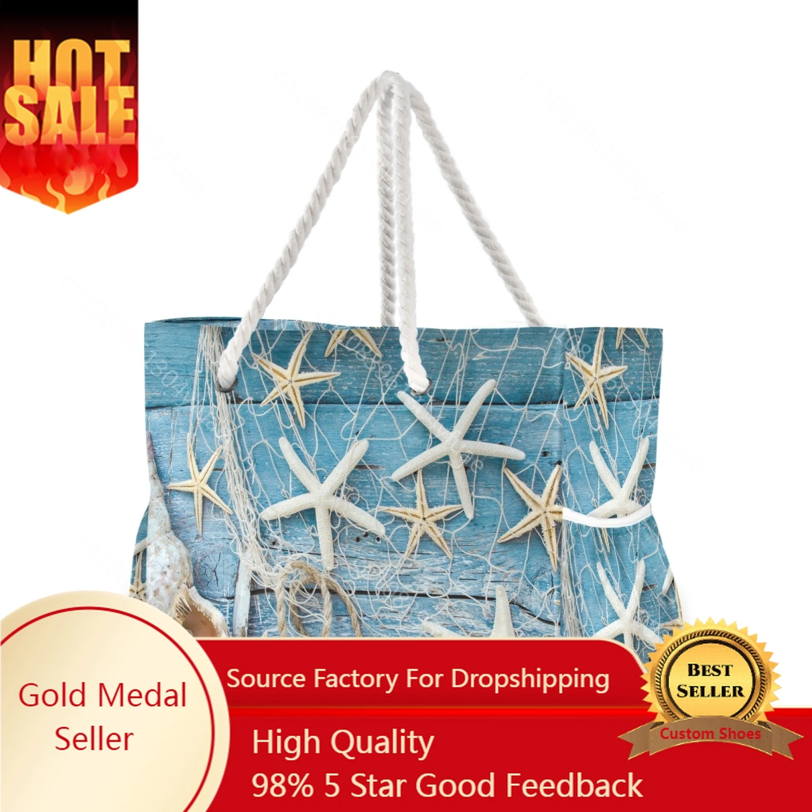 New Ladies Shoulder Bag Blue Ocean Seashell Beach Sand Prints Tote Shopping Bag Linen Fabric Beautiful Casual Practical Handbag
New Ladies Shoulder Bag Blue Ocean Seashell Beach Sand Prints Tote Shopping Bag Linen Fabric Beautiful Casual Practical Handbag