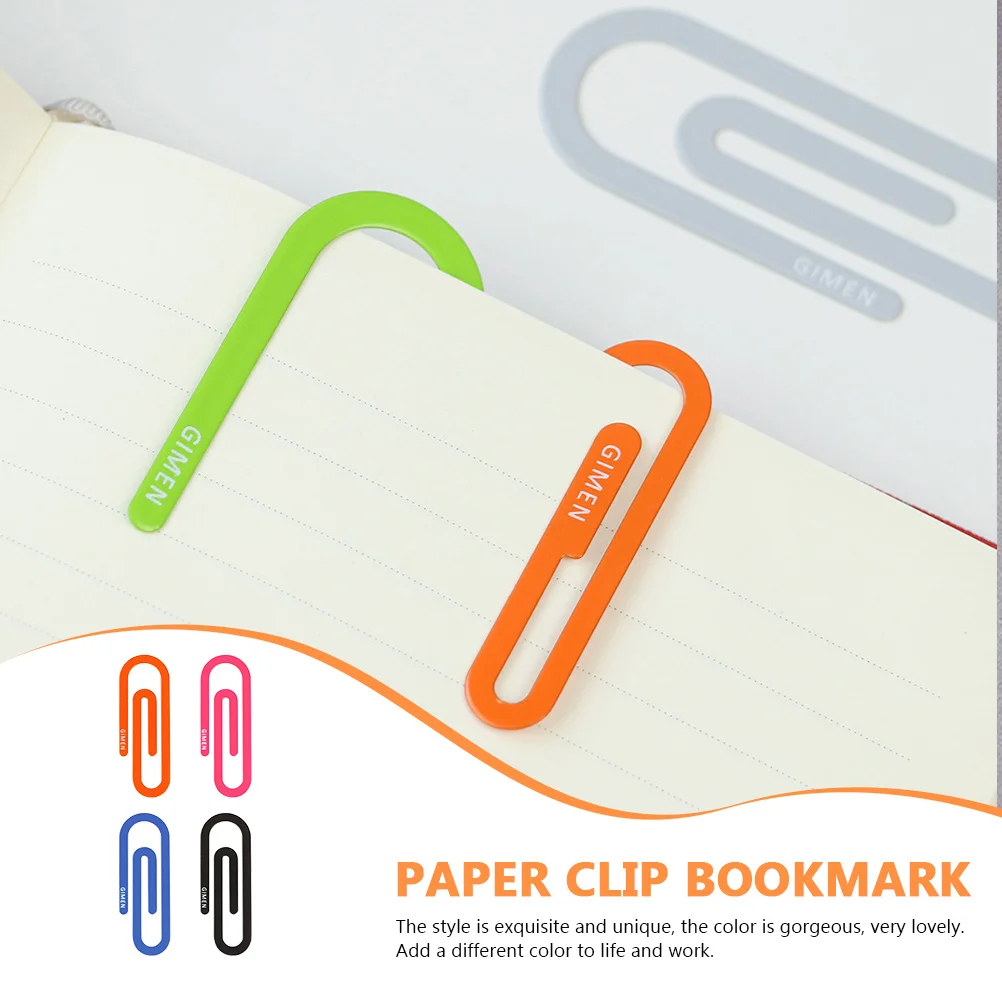 

4 Pcs Delicate Paperclip Bookmark Office Mini Clips Heart Iron Multi-function File