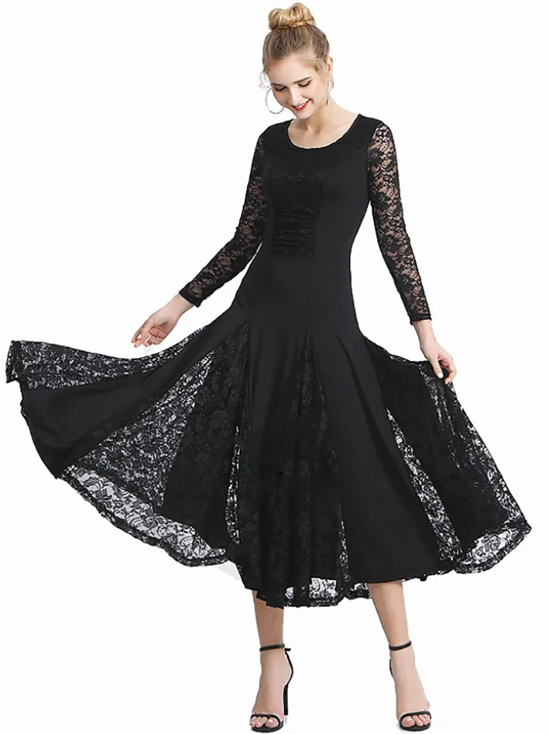 Womens Modern Lyrical Dance Dress Ballet Ballroom Waltz Stage Performance Costume Sheer Lace Leotard Dresses Dancewear Outfits
Womens Modern Lyrical Dance Dress Ballet Ballroom Waltz Stage Performance Costume Sheer Lace Leotard Dresses Dancewear Outfits