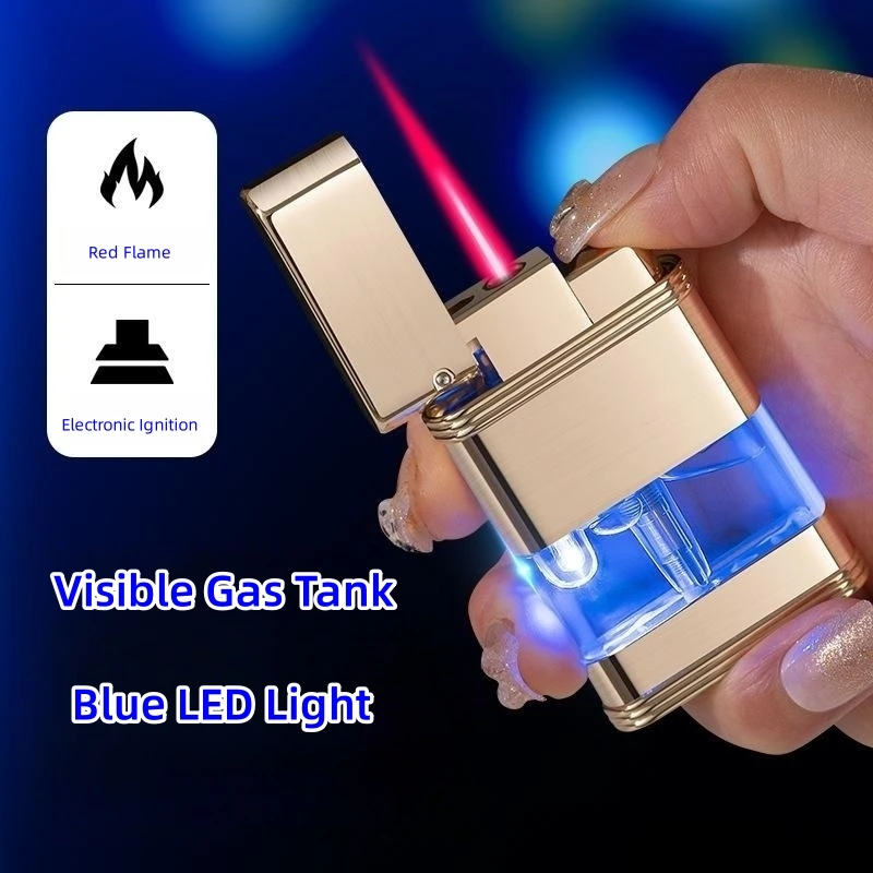 New Portable Windproof Metal Cigar Lighter Outdoor Multifunctional Large Fire Barbecue Kitchen Gas Lighter High end Gift for Men
New Portable Windproof Metal Cigar Lighter Outdoor Multifunctional Large Fire Barbecue Kitchen Gas Lighter High end Gift for Men