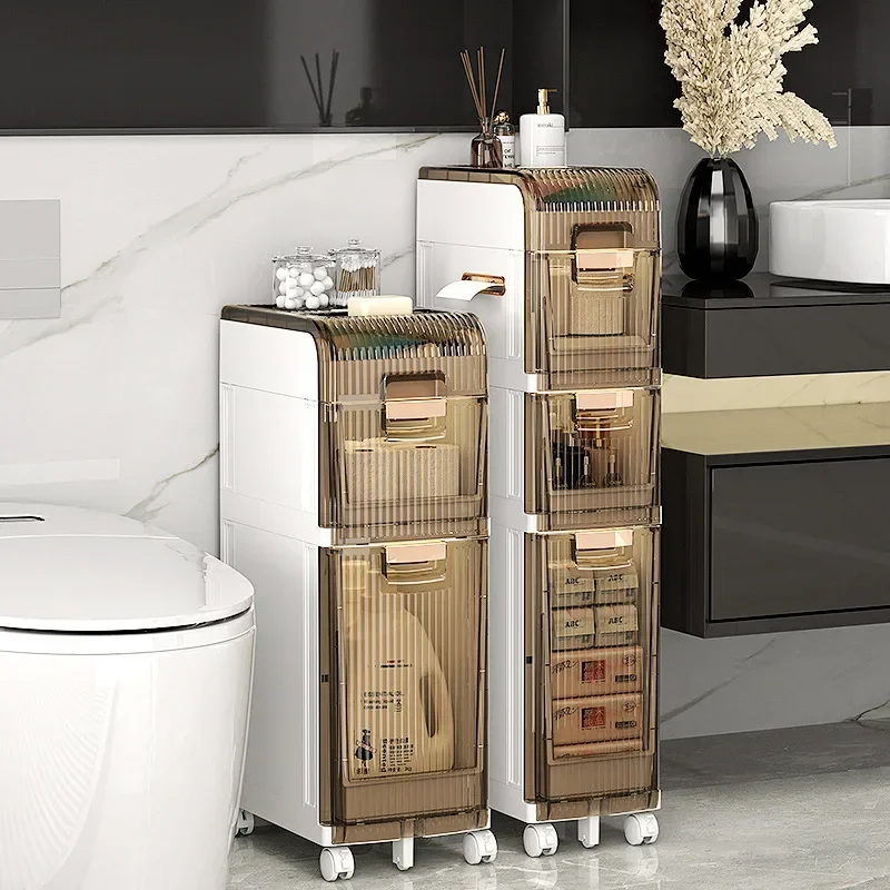 Bathroom Cabinet Crevice Storage Rack Toilet Multi-Layer Drawer Organizer Narrow Household Bath Kitchen Shelves Side Cabinet Car
Bathroom Cabinet Crevice Storage Rack Toilet Multi-Layer Drawer Organizer Narrow Household Bath Kitchen Shelves Side Cabinet Car