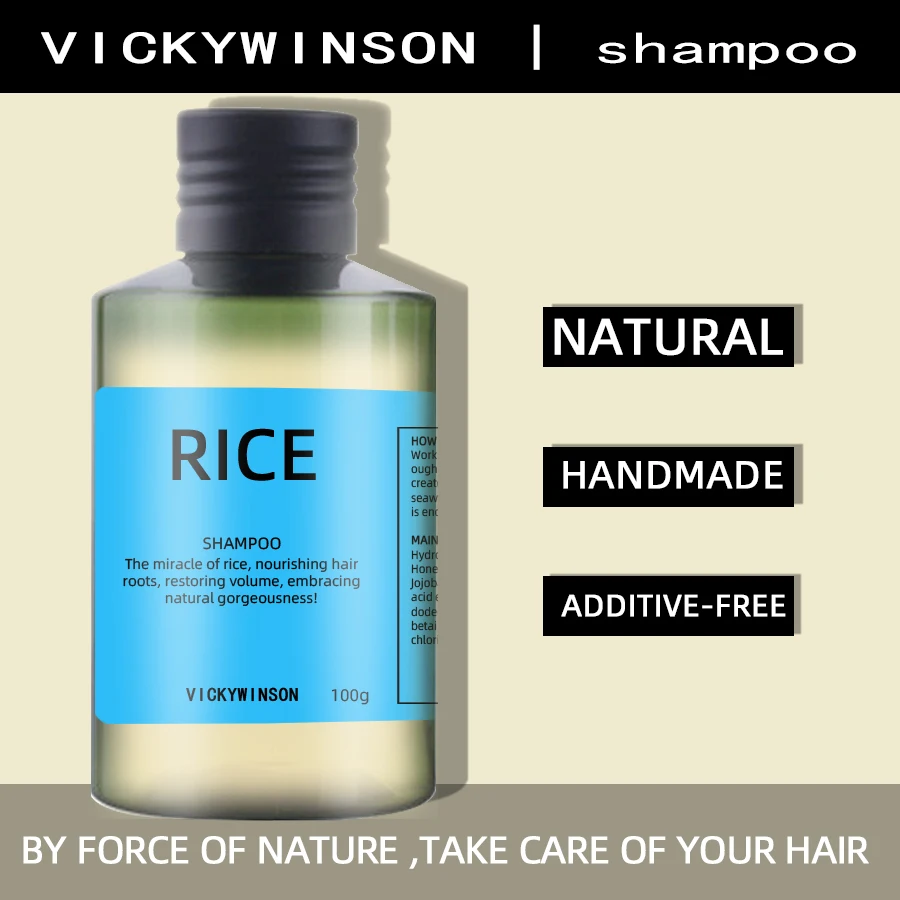 VICKYWINSON Rice Shampoo 100ml Repair and enhance elasticity for healthy and beautiful hair
VICKYWINSON Rice Shampoo 100ml Repair and enhance elasticity for healthy and beautiful hair