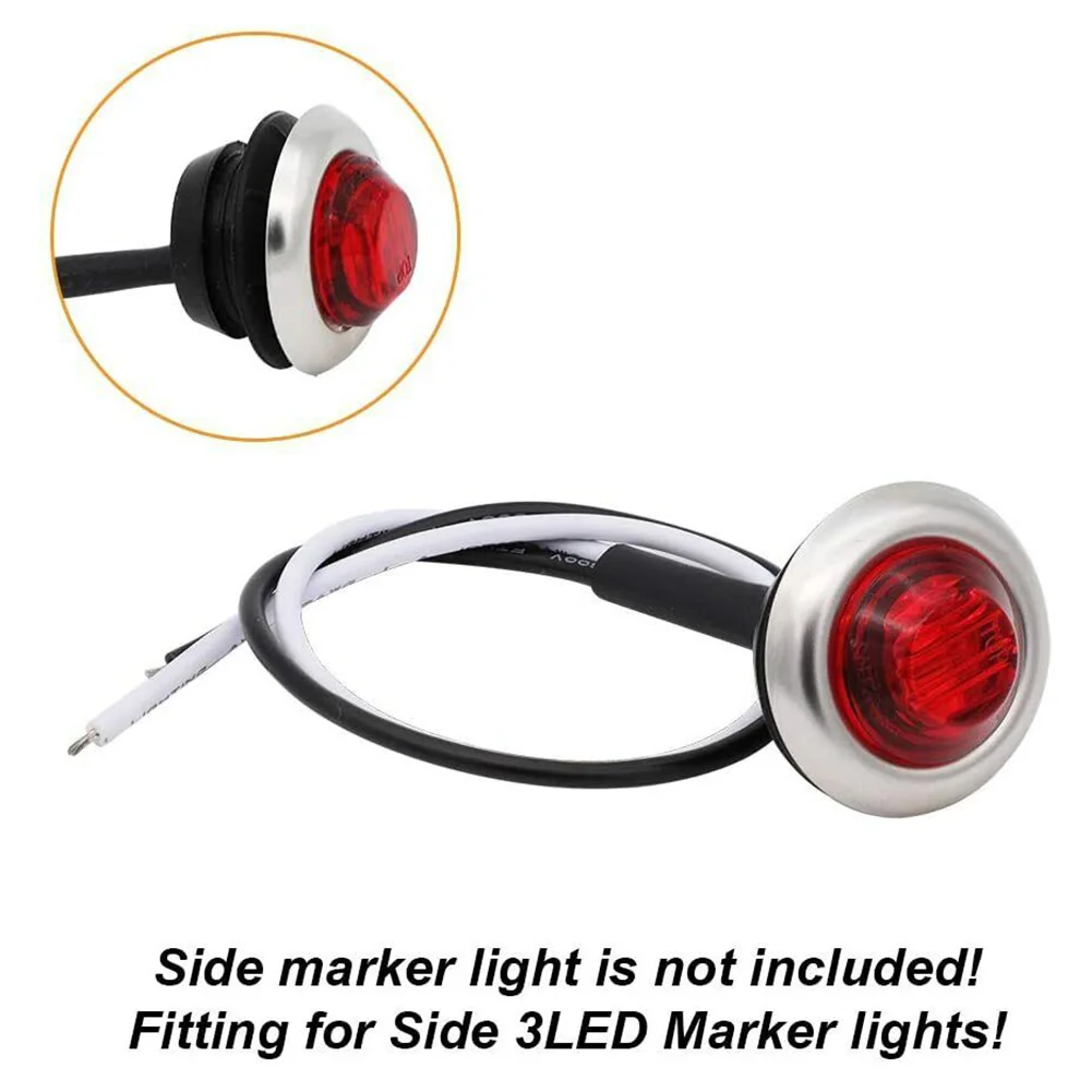 50x Auto 9/16" Round Stainless Steel Trim Ring Bezel Cover 3/4 Inch Chrome Bezel For Surface Mount Button LED Side Marker Light
50x Auto 9/16" Round Stainless Steel Trim Ring Bezel Cover 3/4 Inch Chrome Bezel For Surface Mount Button LED Side Marker Light