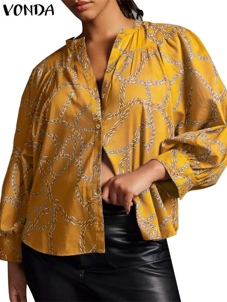 Women Shirts 2024 Elegant Blouses VONDA Fashion Long Sleeve Chain Printed Tunic Tops Casual O Neck Bohemian Blusas Femme
Women Shirts 2024 Elegant Blouses VONDA Fashion Long Sleeve Chain Printed Tunic Tops Casual O Neck Bohemian Blusas Femme