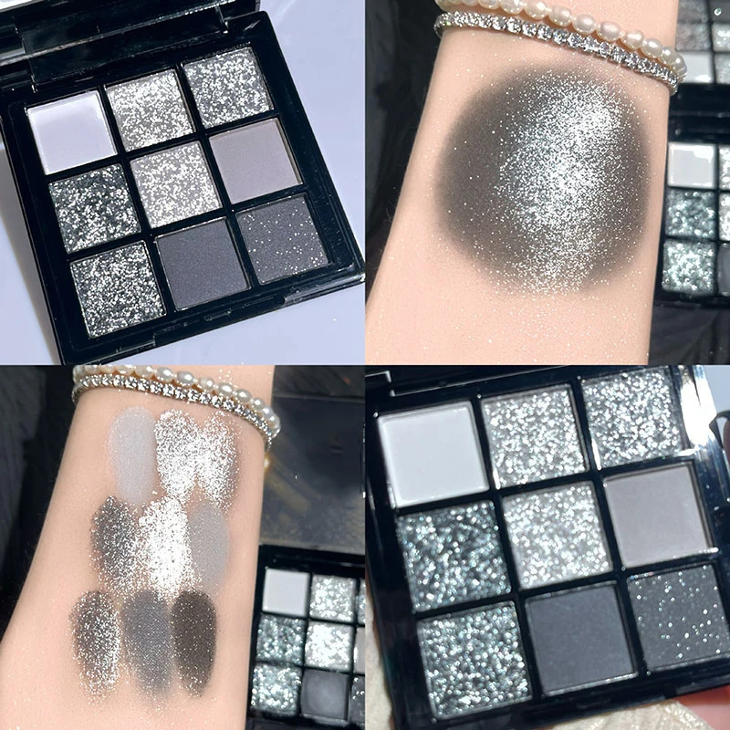 9 Colors Punk Smokey Matte Glitter Eyeshadow Palette Shimmer Eye Shadow Makeup Palette Cool Toned Gray Black Eye Pigment Palett
9 Colors Punk Smokey Matte Glitter Eyeshadow Palette Shimmer Eye Shadow Makeup Palette Cool Toned Gray Black Eye Pigment Palett