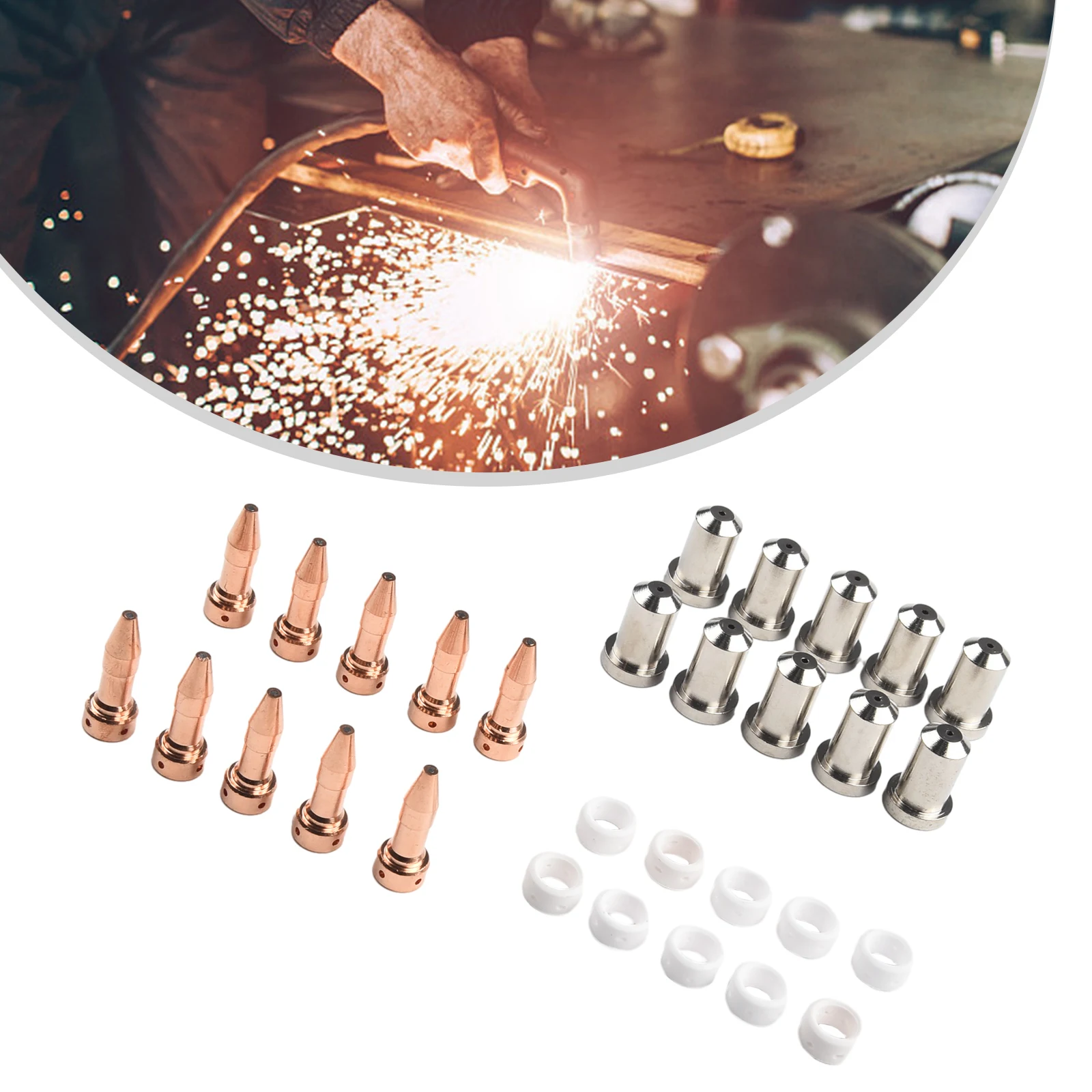 Reliable PT 23/27 Plasma Cutter Consumables for Dependable Performance Electrode Tip Nozzles 33366XL 33367 33418
Reliable PT 23/27 Plasma Cutter Consumables for Dependable Performance Electrode Tip Nozzles 33366XL 33367 33418