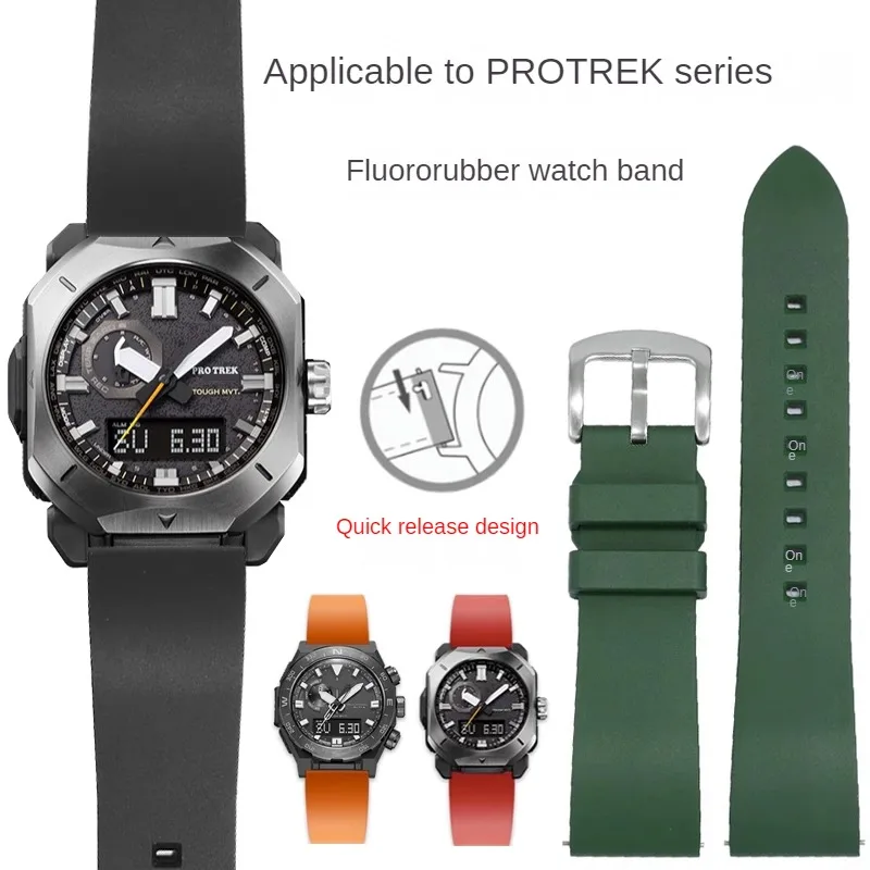 Substitute PROTREK Mountaineering PRW-6900Y/PRW-6800 PRW60/50 Series Flat Interface Viton Watch Band 23mm
Substitute PROTREK Mountaineering PRW-6900Y/PRW-6800 PRW60/50 Series Flat Interface Viton Watch Band 23mm