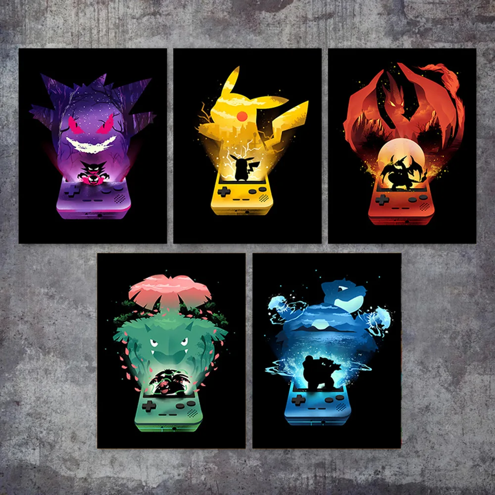 Pokémon Anime Peripheral Poster Cartoon Pikachu Gengar Blastoise Charizard Venusaur Poster Wall Painting Kids Room Decorate Toys
Pokémon Anime Peripheral Poster Cartoon Pikachu Gengar Blastoise Charizard Venusaur Poster Wall Painting Kids Room Decorate Toys