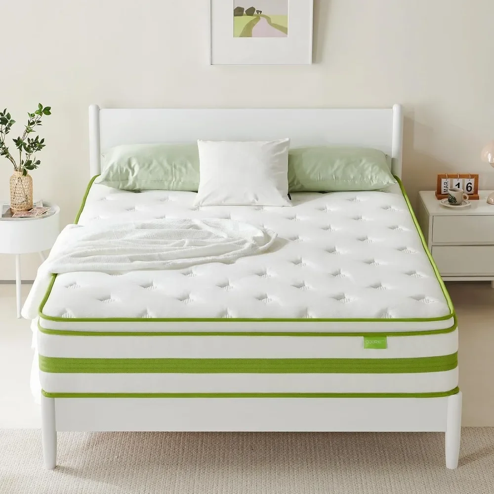 Twin Size Bed Mattress, Hybrid Mattress in A Box, Gel Memory Foam and Pocket Springs for Cooling Sleep & Pressure Relief
Twin Size Bed Mattress, Hybrid Mattress in A Box, Gel Memory Foam and Pocket Springs for Cooling Sleep & Pressure Relief