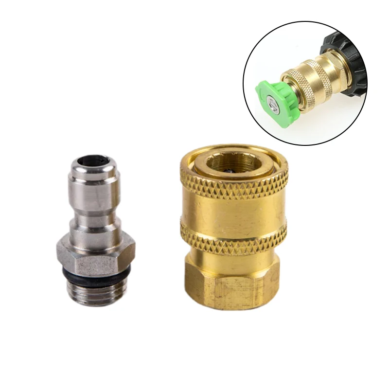 High Pressure Washer Connector Adapter 1/4" Female Quick Connect Thread For Connecting Pressure Washer Parts With M14*1.5mm
High Pressure Washer Connector Adapter 1/4" Female Quick Connect Thread For Connecting Pressure Washer Parts With M14*1.5mm