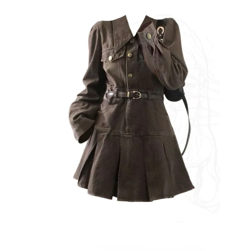 Causal Slim Waist Tunic Pleated Vintage Women Dress All Match Turn Down Collar Dresses Chic Fashion Elegant Vestido De Mujer
Causal Slim Waist Tunic Pleated Vintage Women Dress All Match Turn Down Collar Dresses Chic Fashion Elegant Vestido De Mujer
