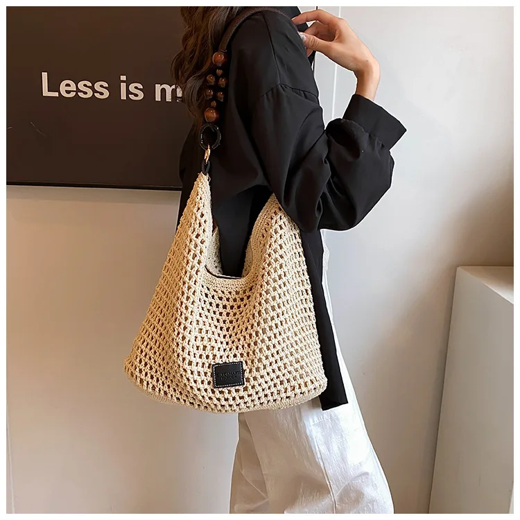 Summer Hollow Woven Tote Bag - Large Capacity 12 S42f4955ed318422da74c0f1535567c80b