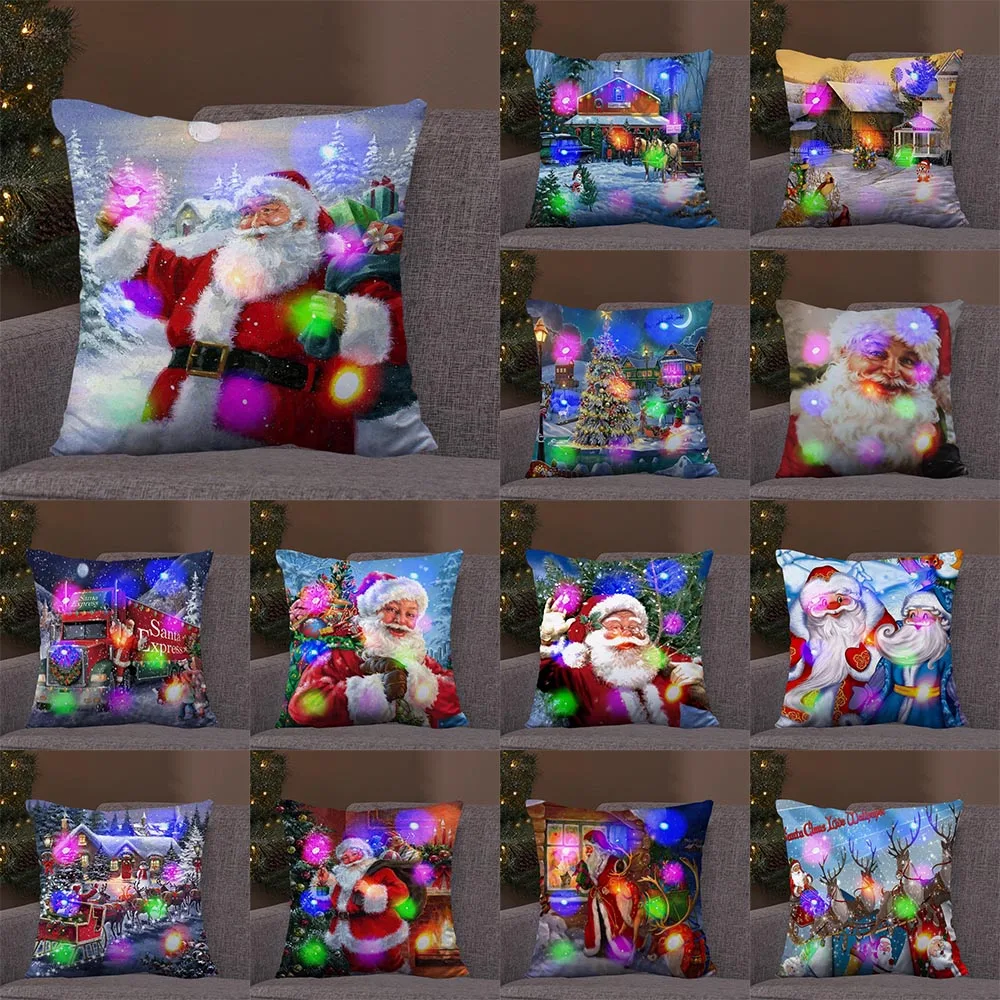 LED Retro Santa Claus Christmas Lights Decoration 2024 Pillowcase Home Decor Sofa Cushion Polyester 45x45cm
LED Retro Santa Claus Christmas Lights Decoration 2024 Pillowcase Home Decor Sofa Cushion Polyester 45x45cm