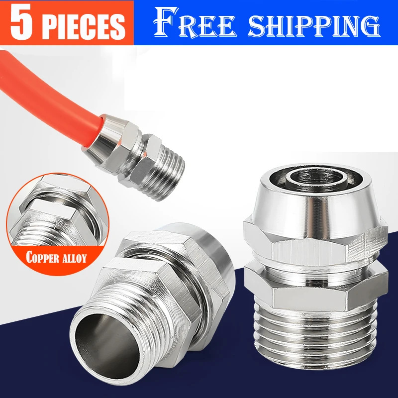 OD 4mm 6mm 8mm 10mm 12mm Pneumatic connector accessories copper alloy tube connector pv pipe adapter BSPT thread 1/8" 1/4" 3/8"
OD 4mm 6mm 8mm 10mm 12mm Pneumatic connector accessories copper alloy tube connector pv pipe adapter BSPT thread 1/8" 1/4" 3/8"