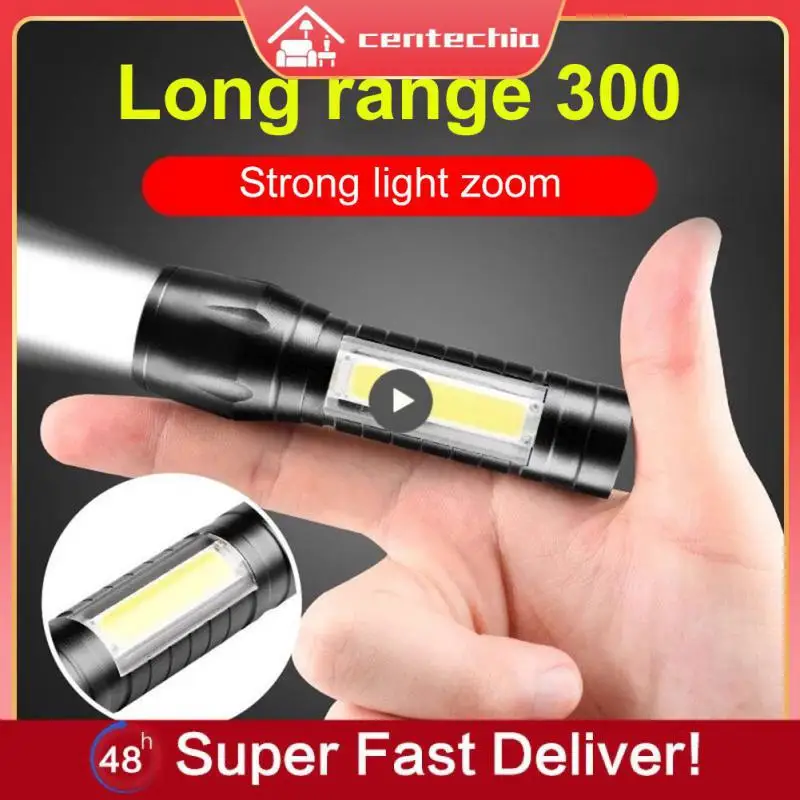 1PCS Mini Rechargeable LED Flashlight COB+XPE Portable Camping Lantern Zoomable Focus Light Tactical Flashlight with Pen
1PCS Mini Rechargeable LED Flashlight COB+XPE Portable Camping Lantern Zoomable Focus Light Tactical Flashlight with Pen