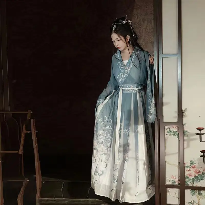 

Женское традиционное платье Hanfu, карнавальные костюмы принцессы ханьфу для представлений, платье Восточной принцессы