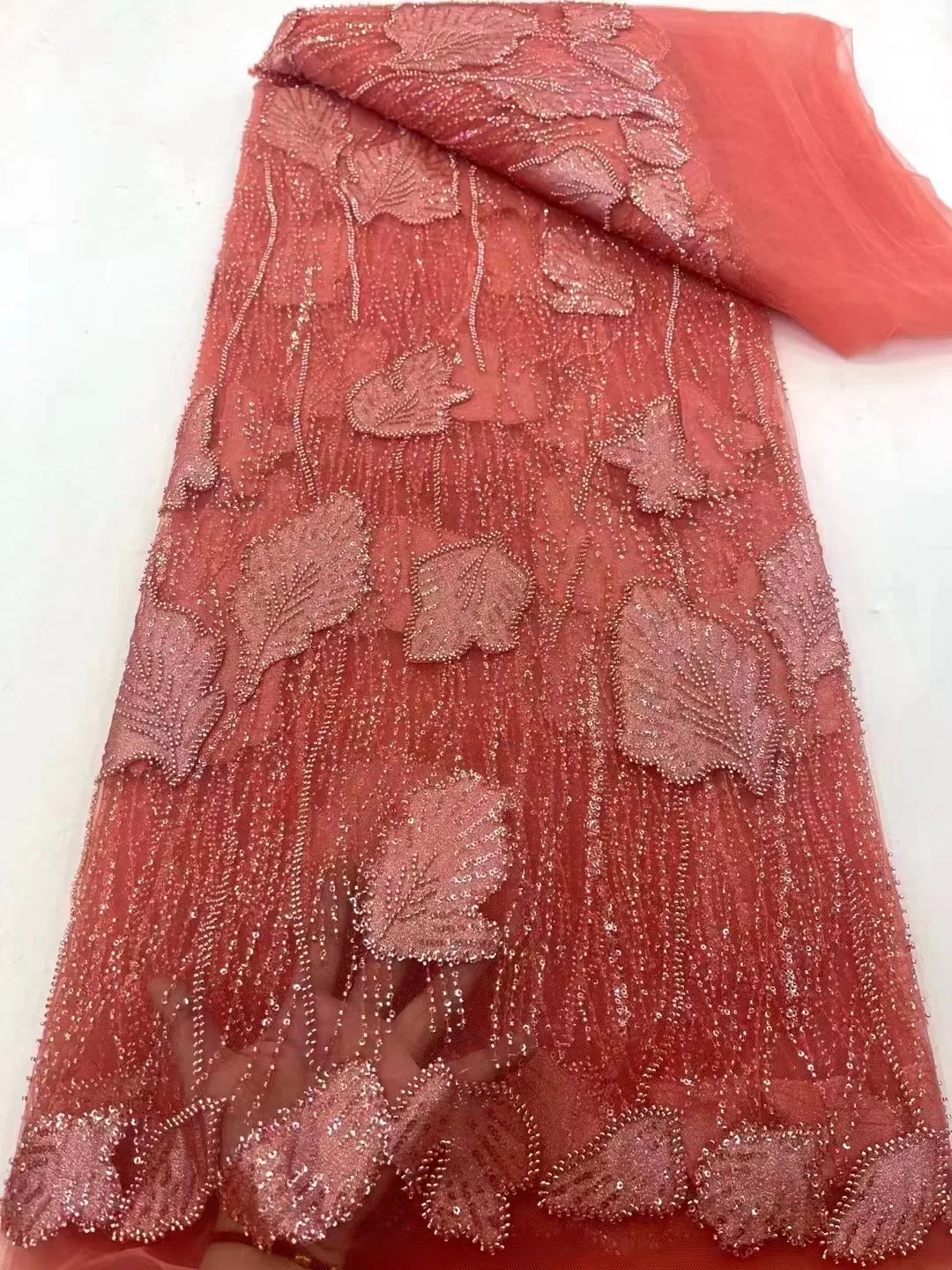 Luxury African Tulle Beads Lace Fabric 2023 High Quality 3D Lace Embroidery Nigeria Mesh Laces for Sewing Women Party Dresses
Luxury African Tulle Beads Lace Fabric 2023 High Quality 3D Lace Embroidery Nigeria Mesh Laces for Sewing Women Party Dresses