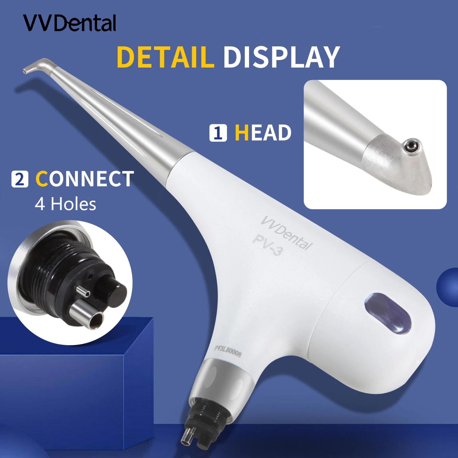 

New Dental Air Prophy Unit Teeth Whitening Spray Polisher Jet Air Flow Sandblasting 2/4 Holes Teeth Polishing Dentistry Tools