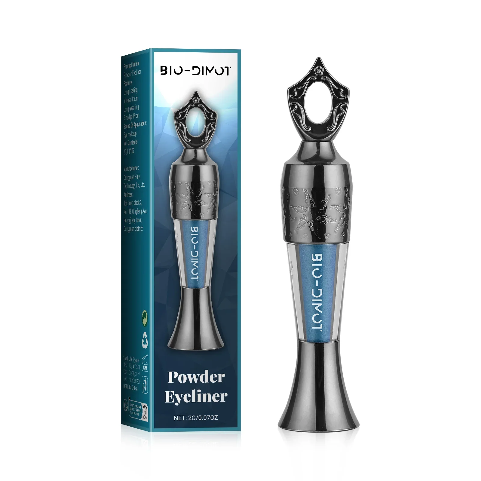 Blue Powder Eyeliner 2g by BIO-DIMOT, Long Lasting & Smudge Proof, Intense Color Eye Makeup for Swimming, Parties & Daily Use 1 S42f8bb7506a2453e89689427fb7ebd38g