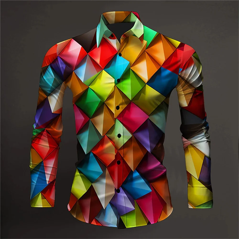 2024 New Men's Colorful Art Abstract Shirt Casual/Daily Autumn/Winter Street Long sleeved Polo Collar Button Comfortable Fabric
2024 New Men's Colorful Art Abstract Shirt Casual/Daily Autumn/Winter Street Long sleeved Polo Collar Button Comfortable Fabric
