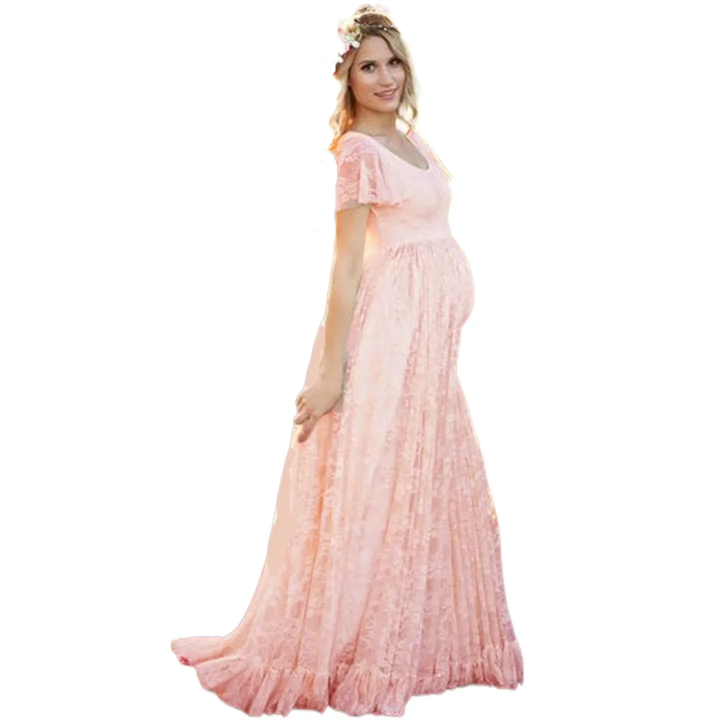 Women's Maternity Dress for Photoshoot Maternity Swing Dress Pregnancy Clothes Lace Short Sleeve Maxi Dress for Baby Shower
Women's Maternity Dress for Photoshoot Maternity Swing Dress Pregnancy Clothes Lace Short Sleeve Maxi Dress for Baby Shower