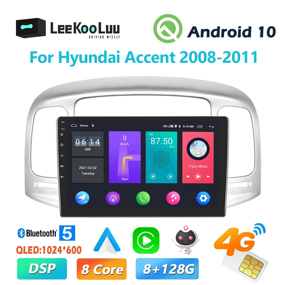 Автомагнитола LeeKooLuu, 2 Din, Android, для Hyundai Accent 2008-2011, мультимедийный видеоплеер, GPS, стерео, 4G, Wi-Fi, DSP, беспроводной Carplay
Автомагнитола LeeKooLuu, 2 Din, Android, для Hyundai Accent 2008-2011, мультимедийный видеоплеер, GPS, стерео, 4G, Wi-Fi, DSP, беспроводной Carplay