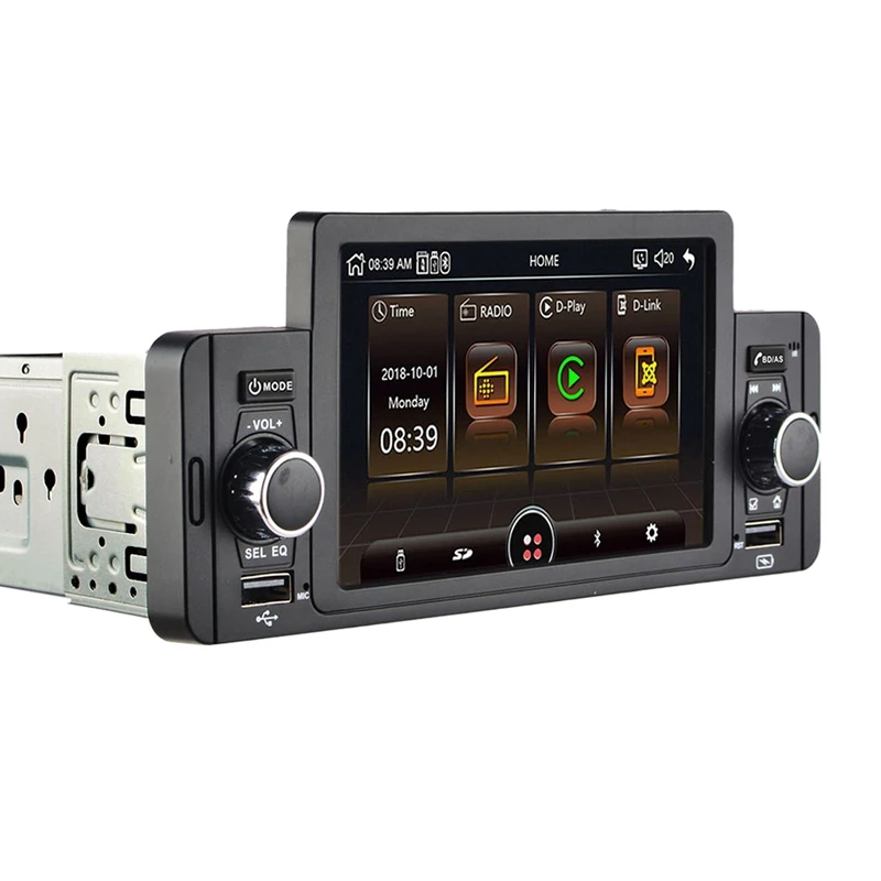 Автомагнитола 1 Din, стерео, 5-дюймовый мультимедийный сенсорный экран IPS, MP5-плеер с кнопкой, двойным USB, Bluetooth, Mirror Link
Автомагнитола 1 Din, стерео, 5-дюймовый мультимедийный сенсорный экран IPS, MP5-плеер с кнопкой, двойным USB, Bluetooth, Mirror Link
