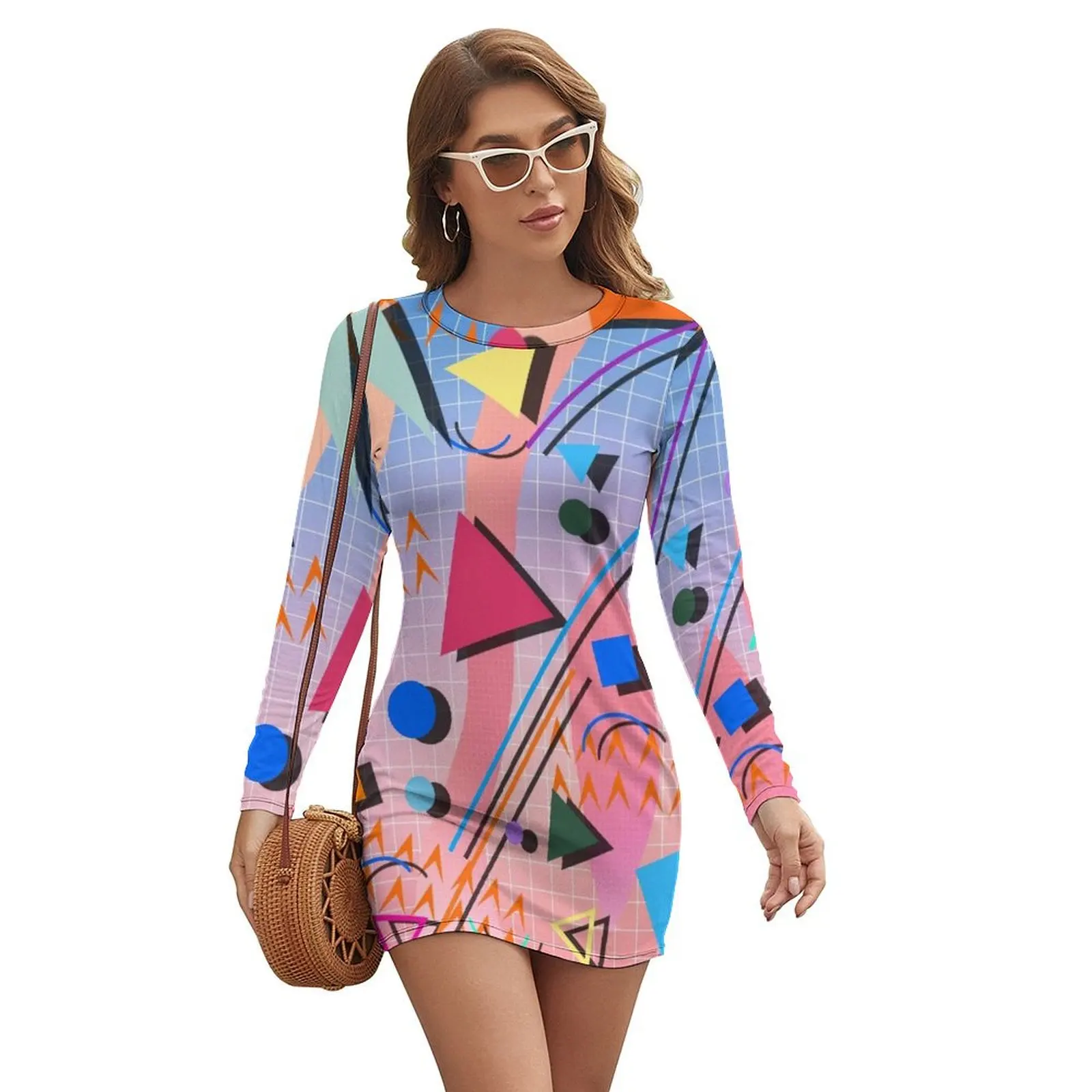 80s pop retro pattern 2 Long-sleeved Dress dress dresses summer women's suit prom dress
80s pop retro pattern 2 Long-sleeved Dress dress dresses summer women's suit prom dress