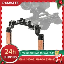 CAMVATE 2 pieces Wooden Handgrip with 15mm Rod Clamp & M6 ARRI Rosette Mount For DSLR Camera Shoulder Mount Rig Support System
CAMVATE 2 pieces Wooden Handgrip with 15mm Rod Clamp & M6 ARRI Rosette Mount For DSLR Camera Shoulder Mount Rig Support System