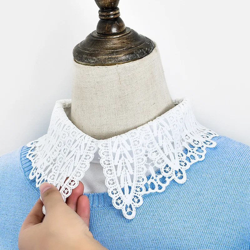 Elegant Women Hollow Out Floral Lace Fake Collar White Ladies Detachable Lapel Half Shirt Blouse Tops Female False Collars
Elegant Women Hollow Out Floral Lace Fake Collar White Ladies Detachable Lapel Half Shirt Blouse Tops Female False Collars