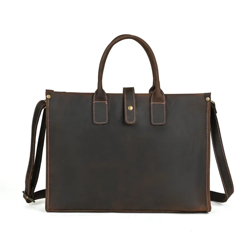 Genuine Leather Portfolio Men Briefcases Crossbody Messenger Laptop Bag for Office Working Business Black Briefcase Vintage Pack
Genuine Leather Portfolio Men Briefcases Crossbody Messenger Laptop Bag for Office Working Business Black Briefcase Vintage Pack
