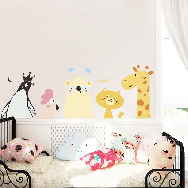 Funny Chick Cat Giraffe Wall Sticker For Kids Room Bedroom Home Decoration Cartoon Animal Mural Art Diy Pvc Wall Decals
Funny Chick Cat Giraffe Wall Sticker For Kids Room Bedroom Home Decoration Cartoon Animal Mural Art Diy Pvc Wall Decals