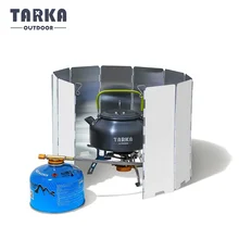 TARKA Camping Gas Burner Windshield Outdoor Gas Stove Wind Protection Tourist Gas Heater Windproof Screen Wild Trips Accessories