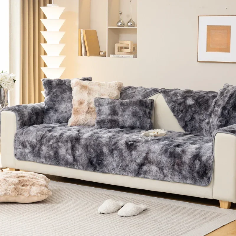 Non Slip L-shaped Sofa Cushion Long Plush Sofa Towel Pillowcase Thickened for Warmth Gradient Pattern Settee Cover Bedsheet
Non Slip L-shaped Sofa Cushion Long Plush Sofa Towel Pillowcase Thickened for Warmth Gradient Pattern Settee Cover Bedsheet