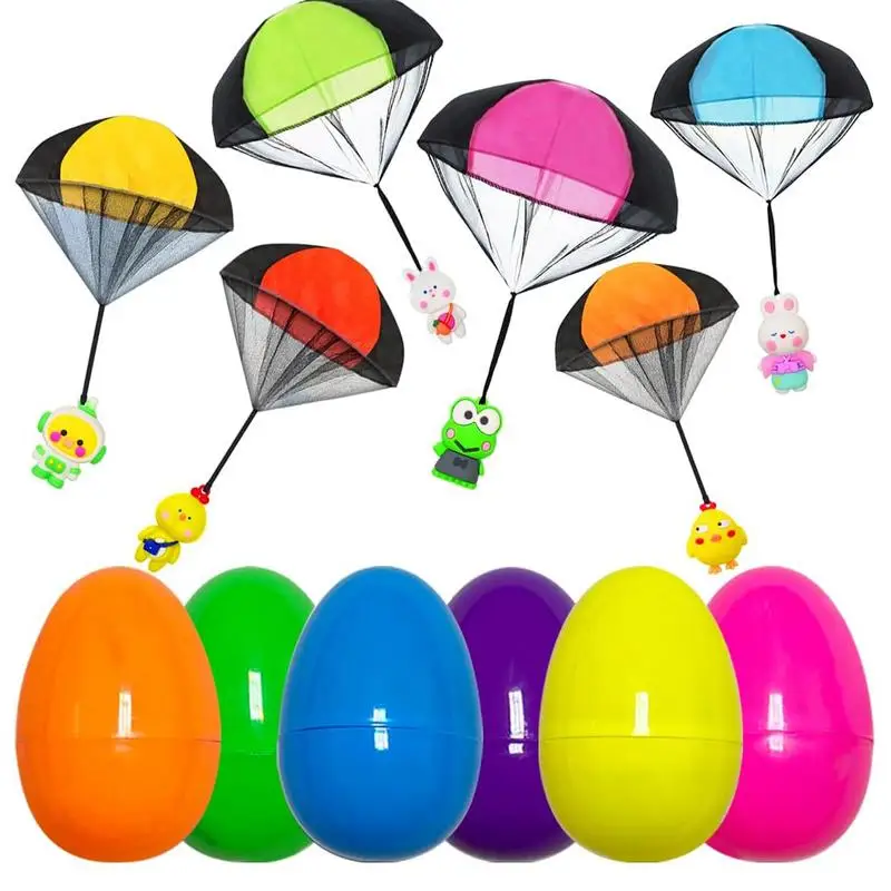

Пасхальное яйцо с парашютом, игрушка ручной работы, летающие игрушки, 6 шт., легкая игра, пасхальные яйца, искусственные, награды для школьного класса