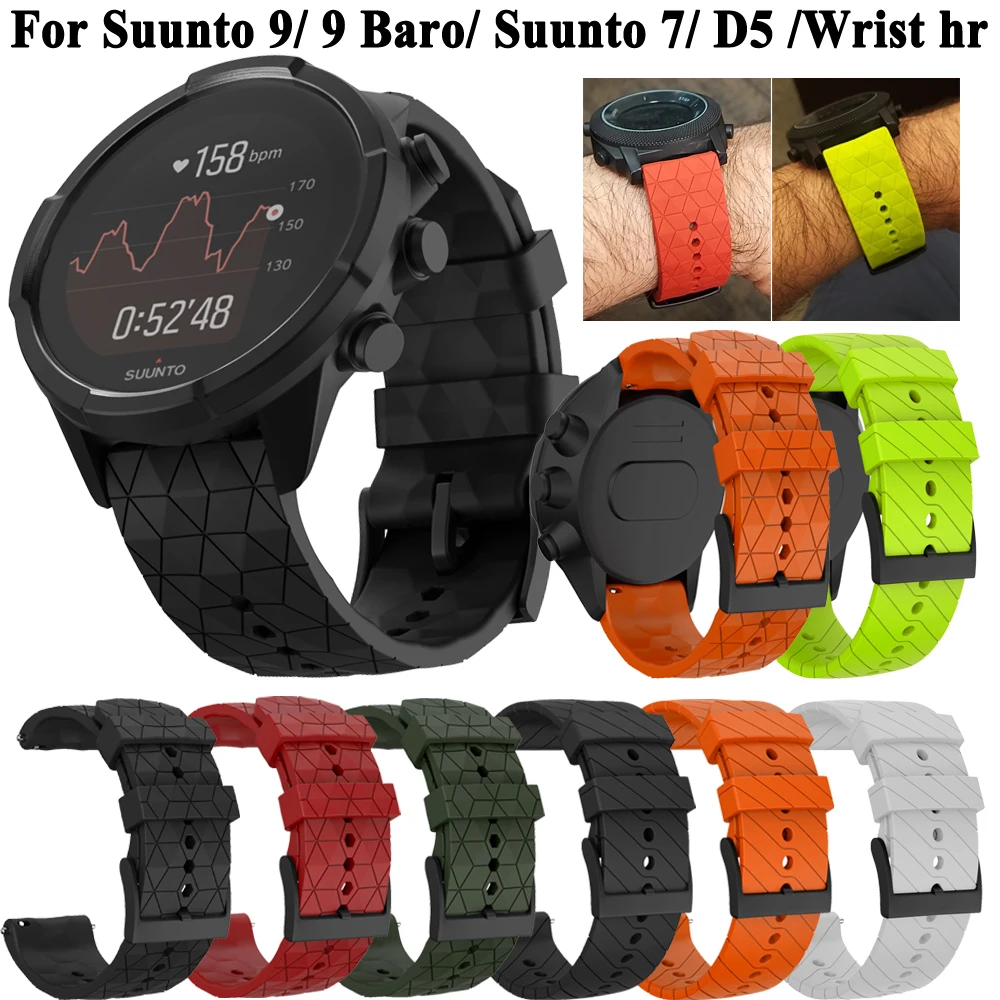 

For Suunto 9 Baro 9 Spartan Silicone Strap Suunto 7 Sport Wrist HR Baro Smart Watch Replacement Wristband Accessories