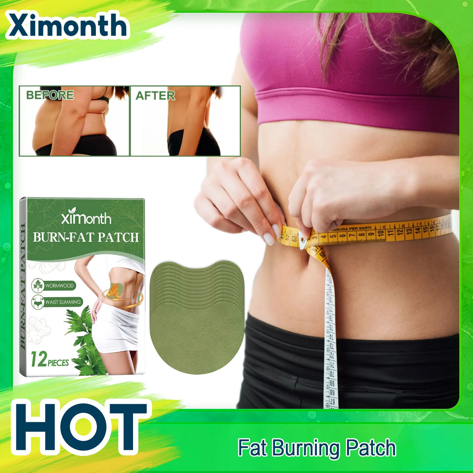 

Fat Burning Patch Increasing Metabolism Belly Detox Abdomen Waist Arm Cellulite Removal Tummy Fat Firming Body Slimming Sticker