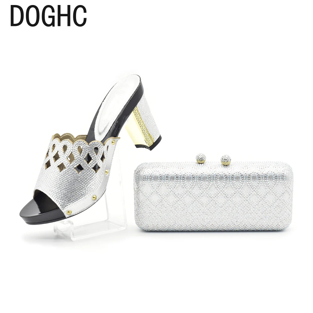 

New Arrival Italian Matching Shoe and Bag Set African Sets 2024 Nigerian Women Wedding Shoes and Bag Set High Quality Women Shoe