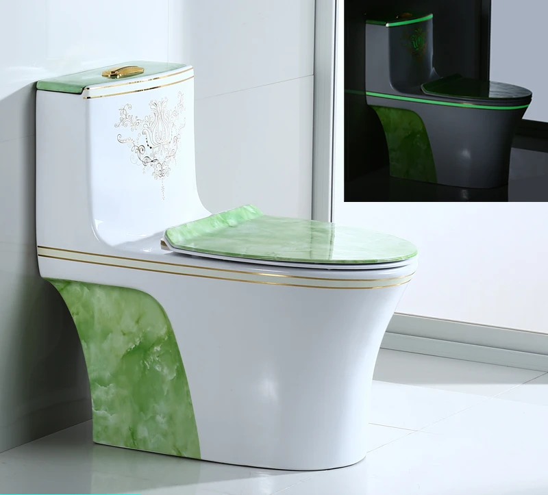 Household Color Luminous Large Diameter Ultra-High Siphon Toilet Color Gold Ceramic Sanitary Fittings Pumping Deodorant
Household Color Luminous Large Diameter Ultra-High Siphon Toilet Color Gold Ceramic Sanitary Fittings Pumping Deodorant