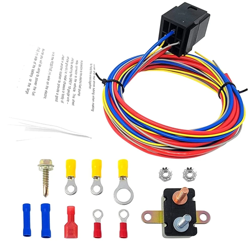 Fuel Pump Harness And Relay Kit ABS Fuel Pump Harness And Relay Kit 30A Relay Circuit Breaker And Crimp Terminals & Hardware
Fuel Pump Harness And Relay Kit ABS Fuel Pump Harness And Relay Kit 30A Relay Circuit Breaker And Crimp Terminals & Hardware