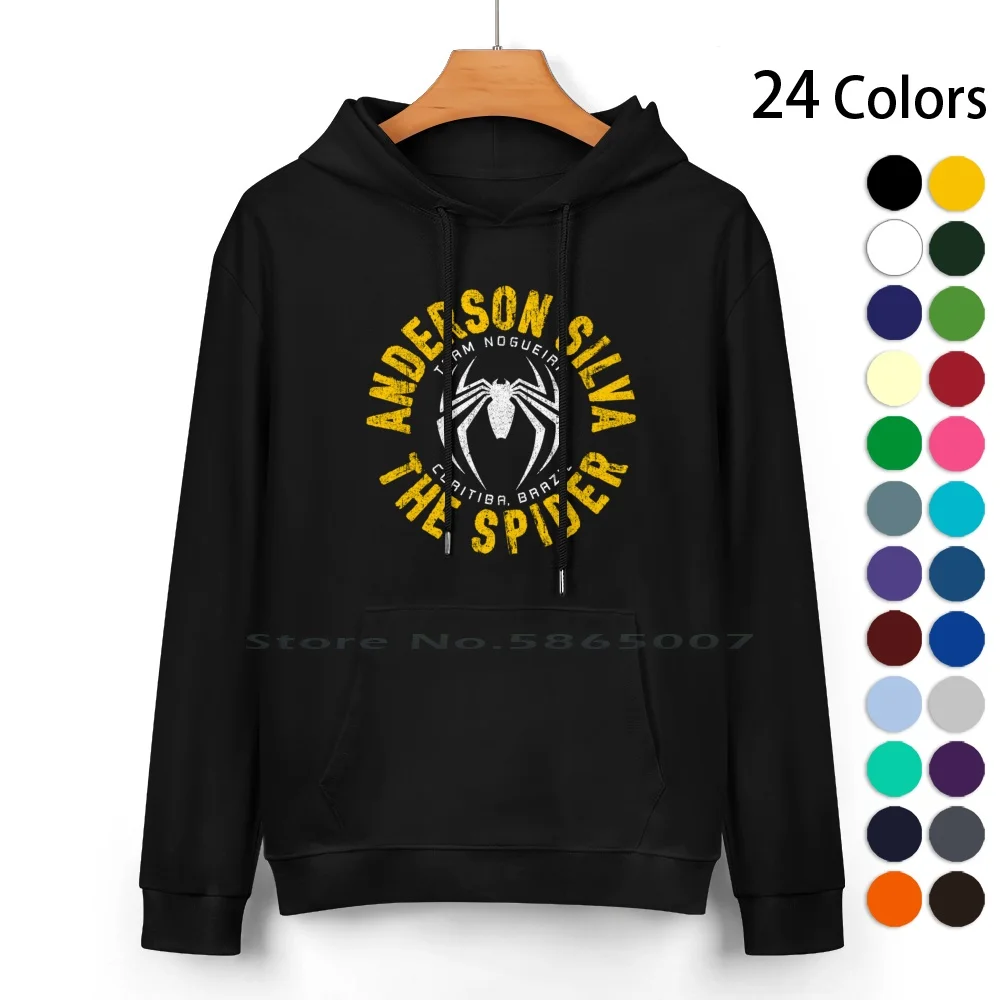 

Anderson The Spider Silva Pure Cotton Hoodie Sweater 24 Colors Fighter Knockout Bjj Mixed Martial Arts Submission Brazilian Jiu