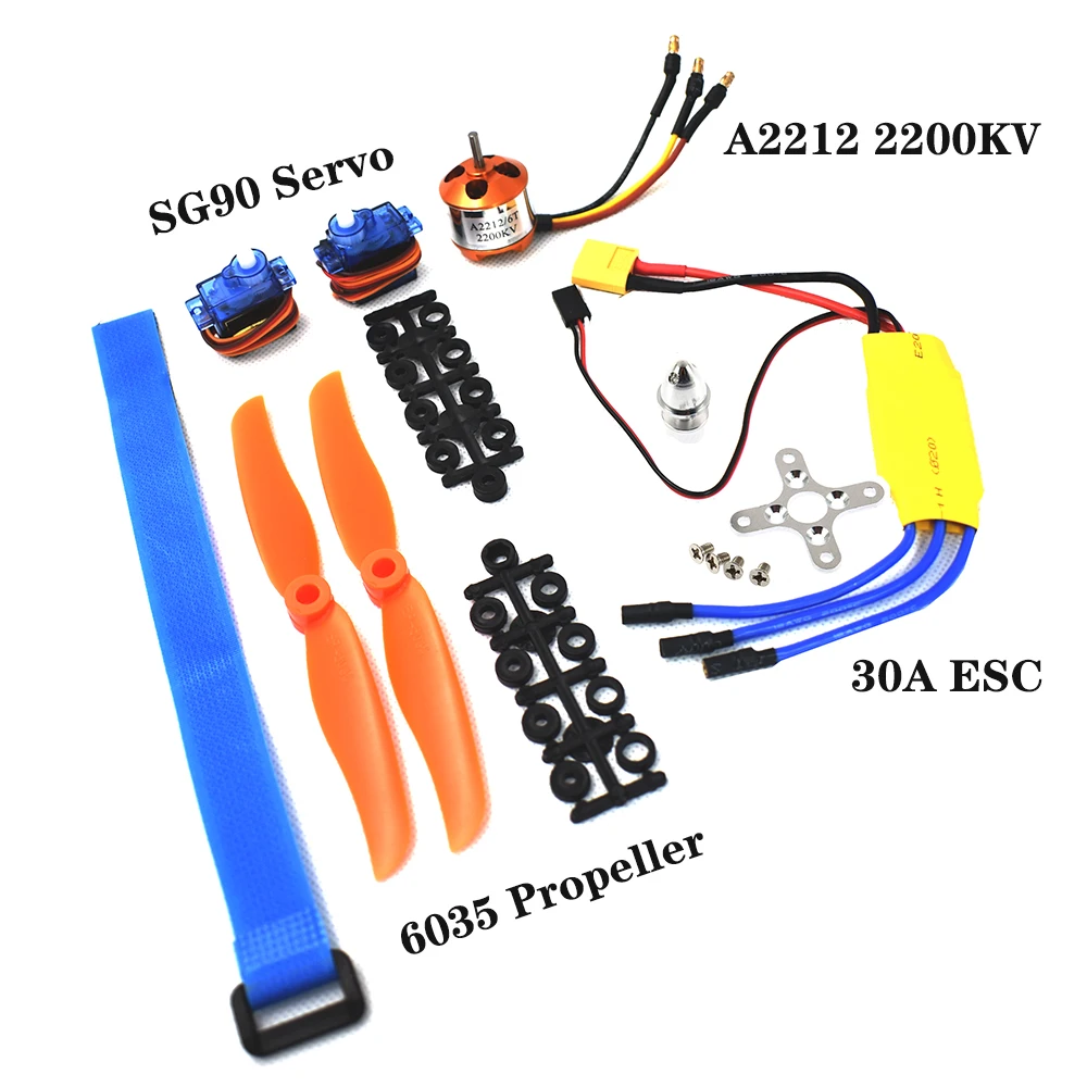 

XXD A2212 2212 2200KV бесщеточный двигатель HW 30A ESC и 6035 пропеллер SG90 9G микро сервопривод для радиоуправляемого самолета с неподвижным крылом вертолета