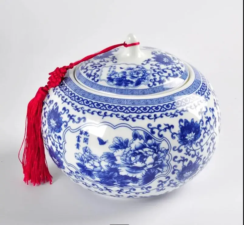 Large Ceramic Jar Tea Caddy Sugar Bowl Tea Can Spherical Tank Home Decorative Ornaments Storage Tank Tea Container Storage Box
Large Ceramic Jar Tea Caddy Sugar Bowl Tea Can Spherical Tank Home Decorative Ornaments Storage Tank Tea Container Storage Box