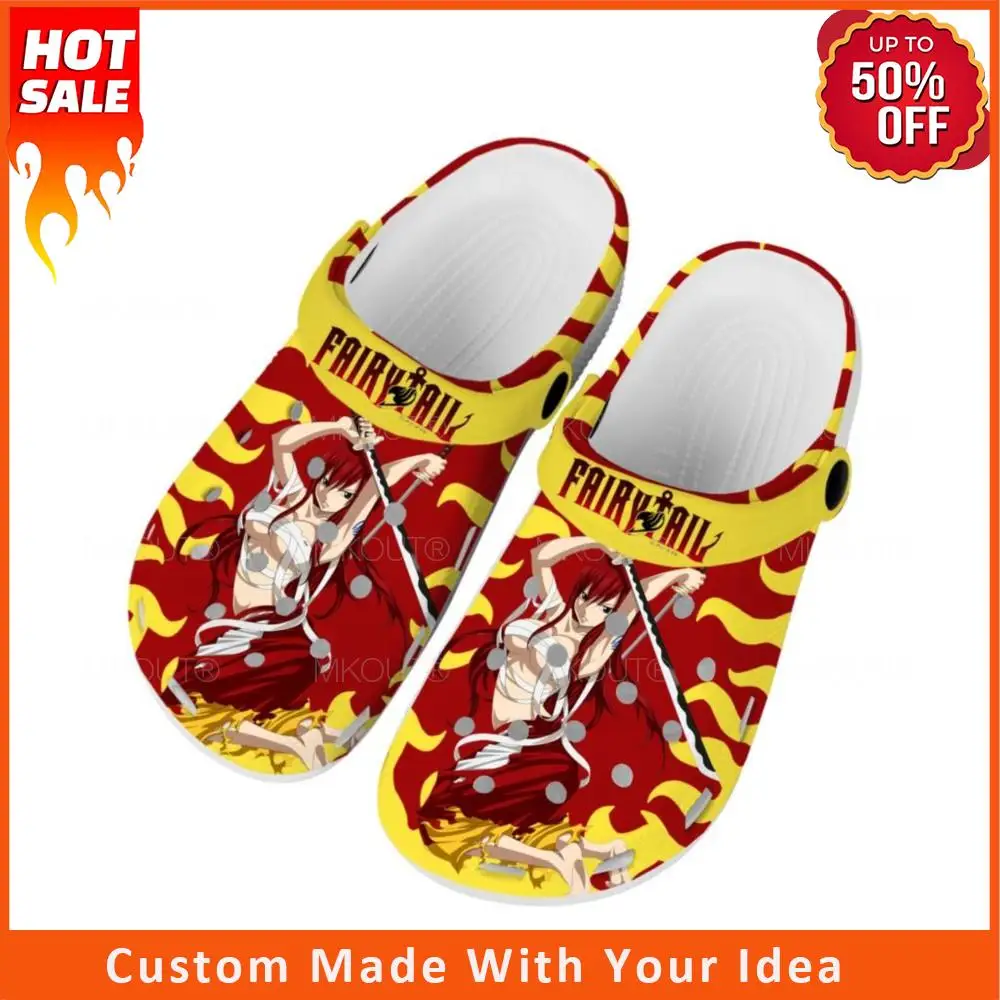 

Anime Fairy Tail Erza Scarlet 3D Print Home Clogs Custom Water Shoes Mens Womens Teenager Shoe Garden Clog Beach Hole Slippers