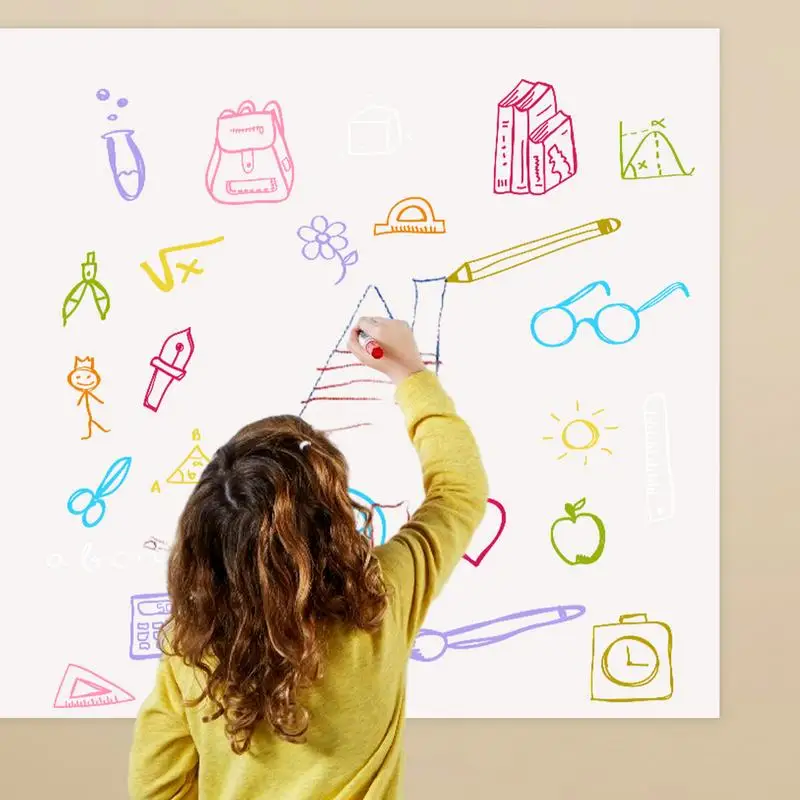 

Whiteboard Wall Sticker Premium Static Cling Removable Board Sticker No Damage to Wall Easily Dry Erase Chalkboard Wallpaper