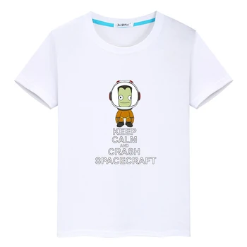 Kerball Raum programm Kawaii Druck T-Shirts 100% Baumwolle Sommer O-Ausschnitt T-Shirt Kurzarm Cartoon Casual T-Shirts weiche Hemden