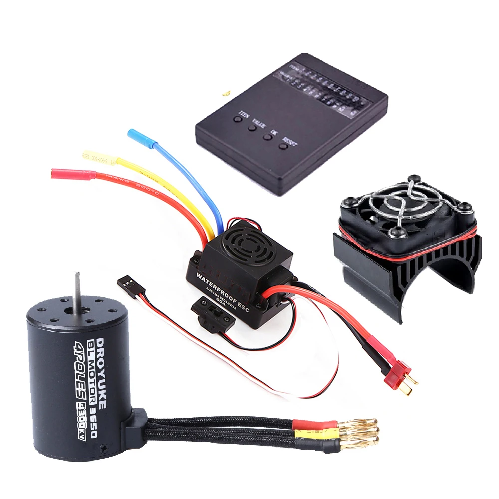 Водонепроницаемый бесщеточный двигатель 3650 3100KV 3900KV 4300KV KV5200 с 60A ESC w/Программа Card