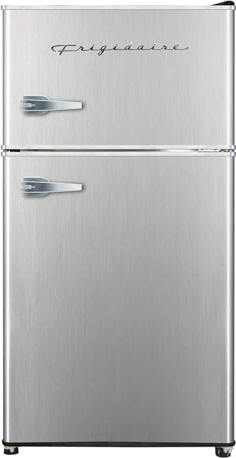 

Холодильник и морозильник Frigidaire EFR341, 3,1 куб футов, 2 двери, платиновая серия, нержавеющая сталь, двойной